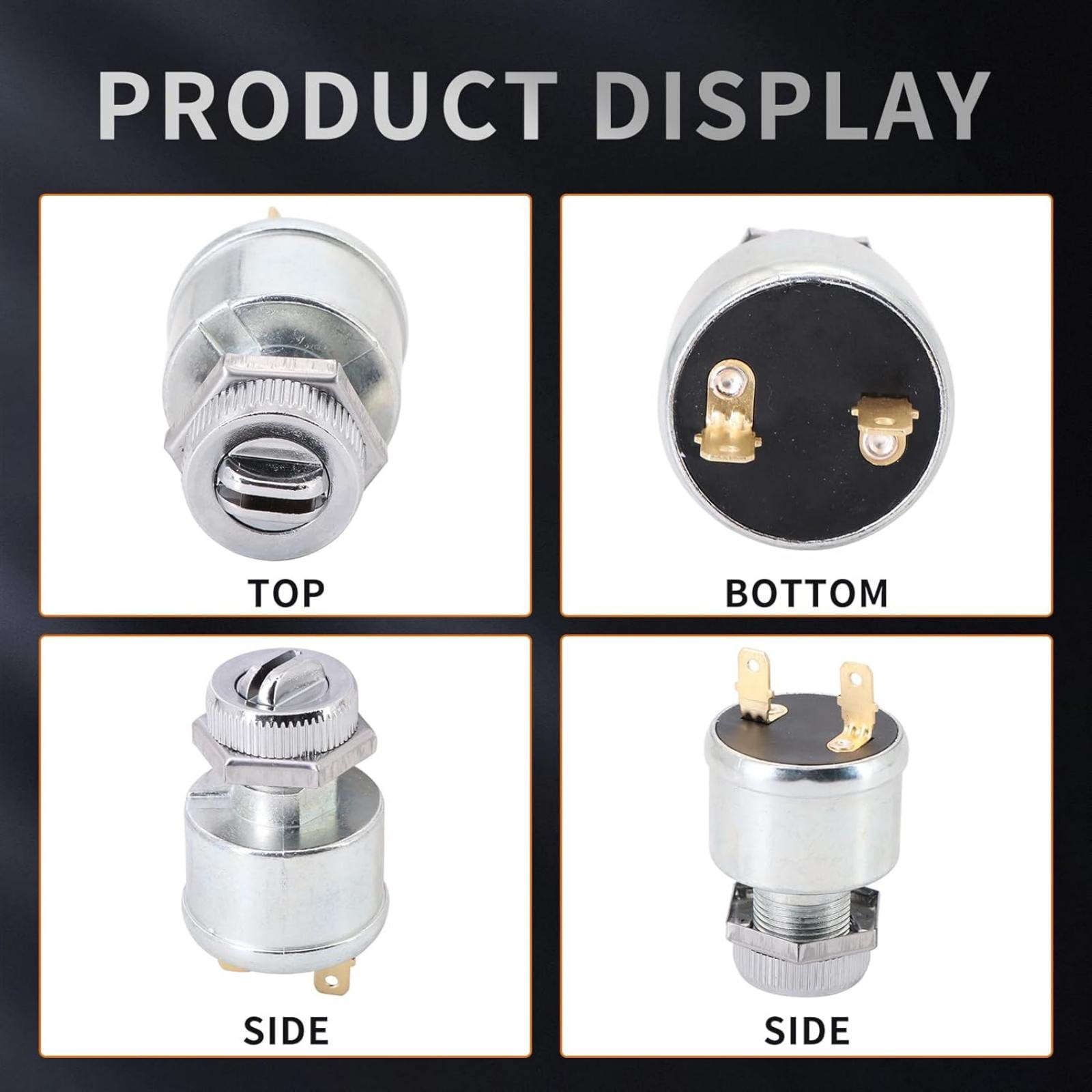 Metal+Plastic Ignition Switch 2-Terminal – Replacement for EZGO 1981+ Models