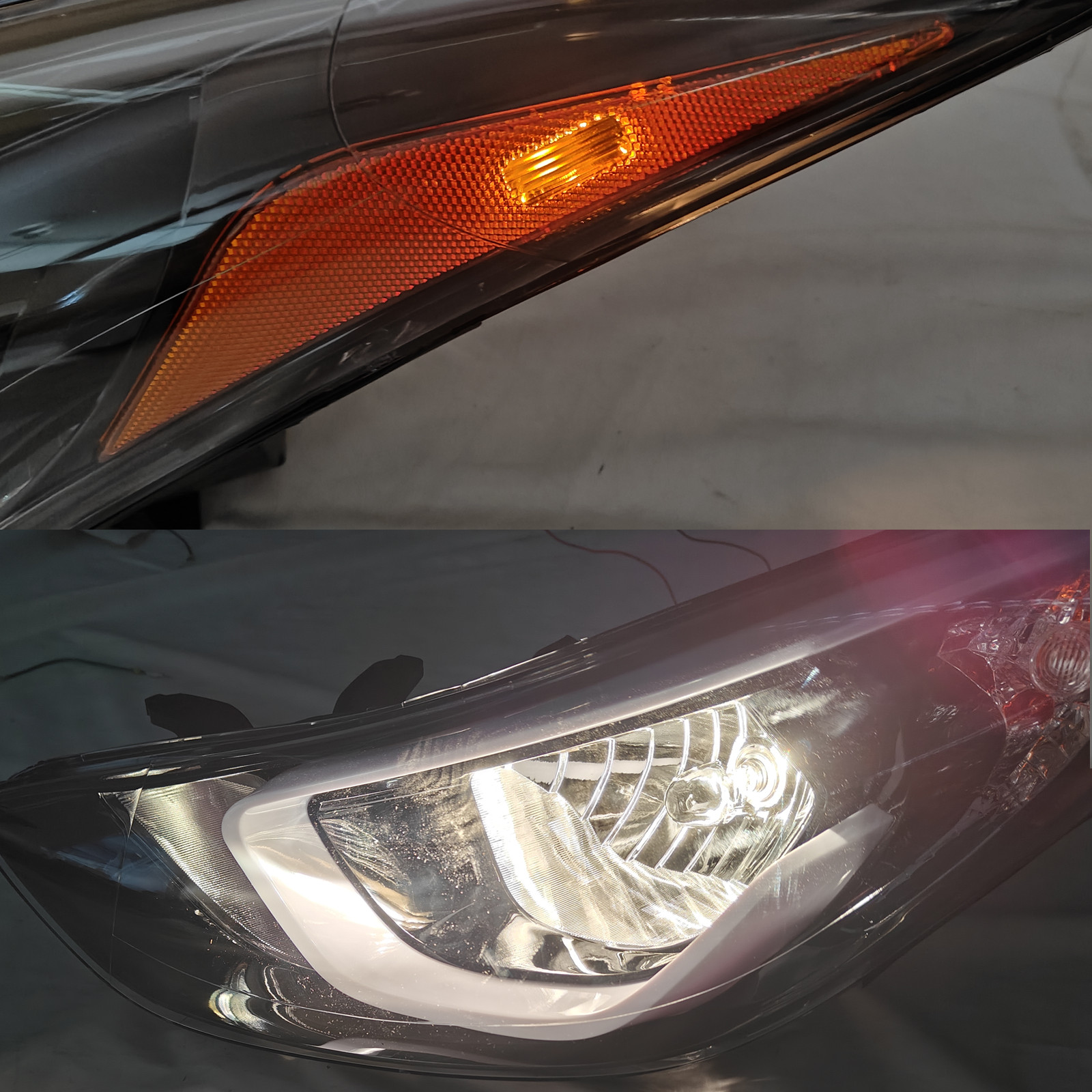 Pair Fits 2014 2015 2016 Hyundai Elantra Headlight Assembly Left Right W/Bulbs