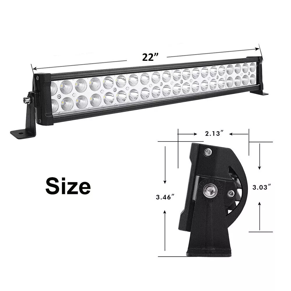 22″inch 1200W Led Light Bar Dual Row Spot Flood Combo Work 4WD Truck SUV ATV 24″