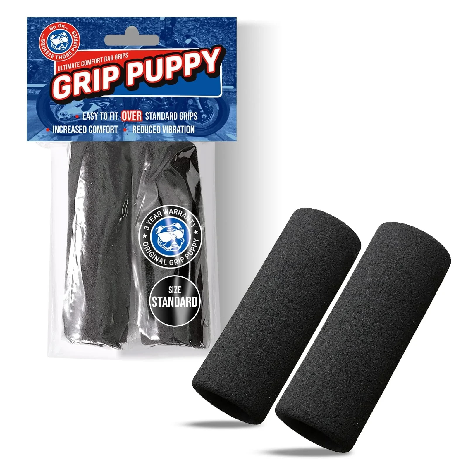 Grip Puppy Comfort Grips, Universal Fit Over Standard Grip | 5 Year Warranty