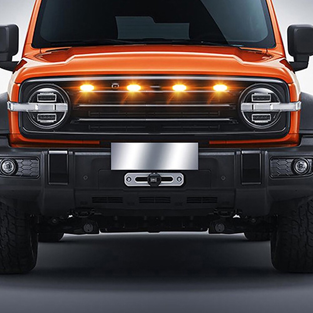 4pcs LED Amber Grille Lights Kit Universal For Ford Truck SUV SVT Raptor Style