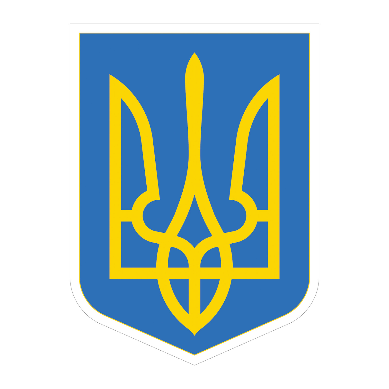 Ukraine Coat of Arms Decal Tryzub Trident Sticker Car Window UV Resistant Vinyl