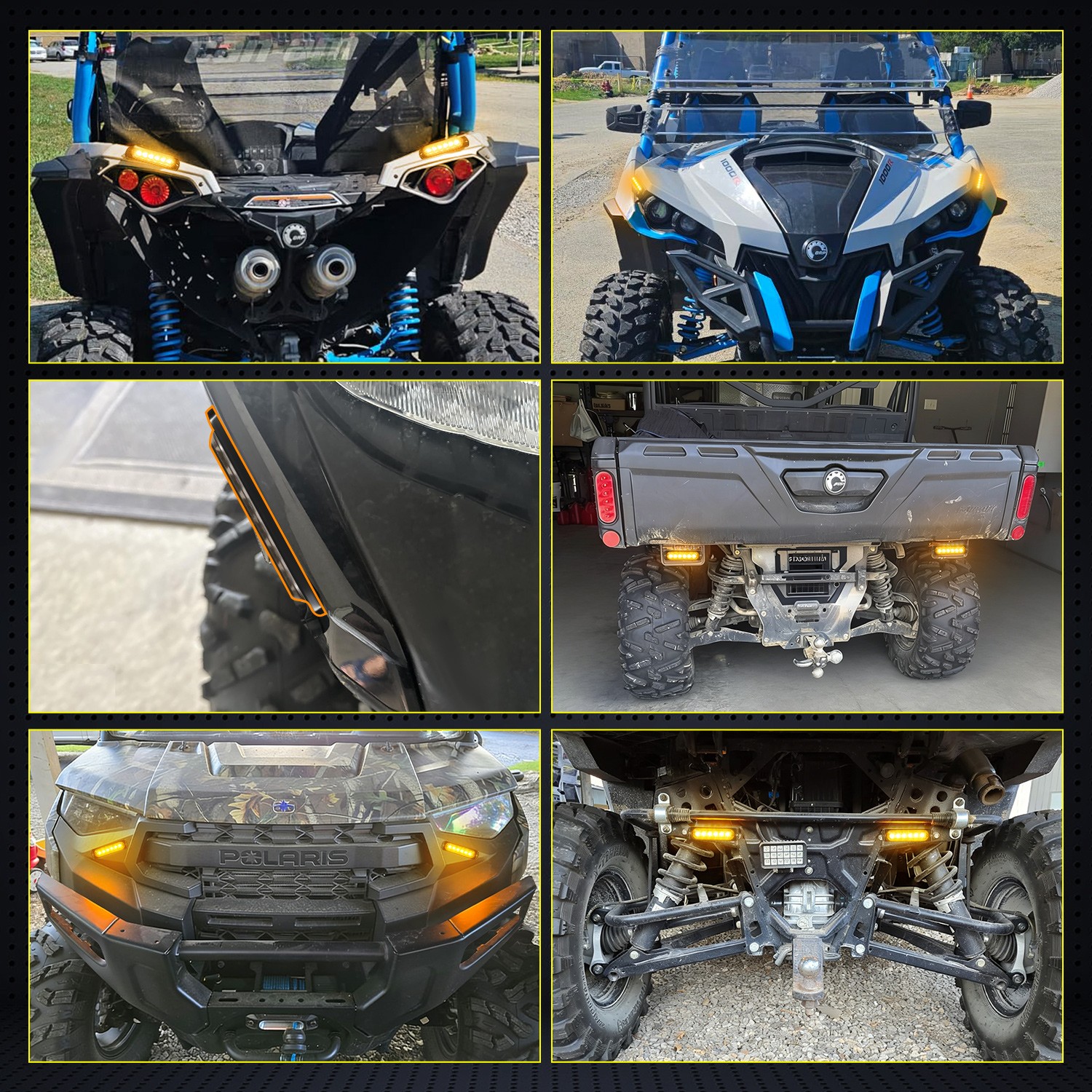 For Polaris Ranger Fullsize Midsize 500 570 UTV Turn Signal Kit w/Horn Plug Play