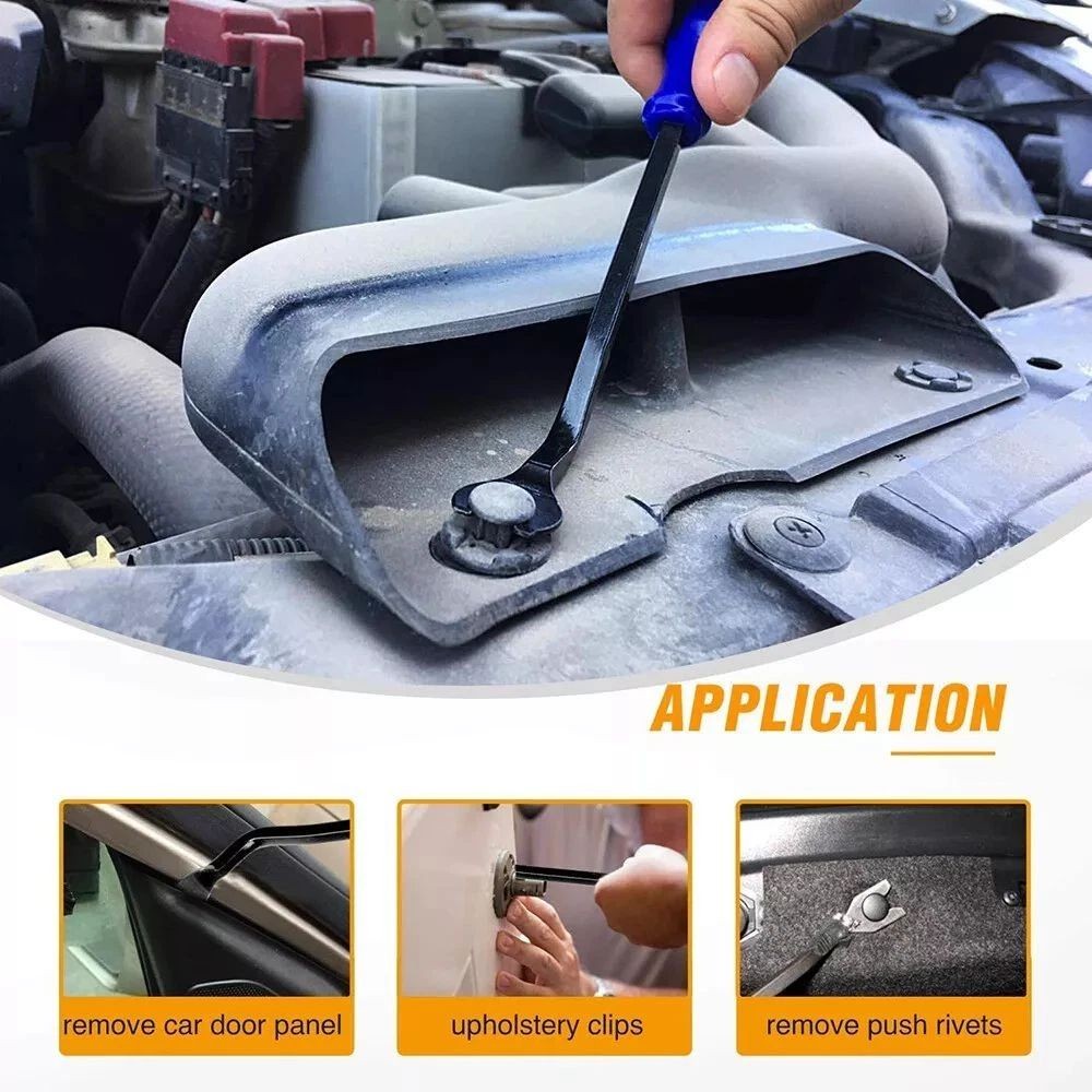 Car Door Trim Removal Tool Pry Panel Dash Radio Body Clip Installer Kit Set (13)