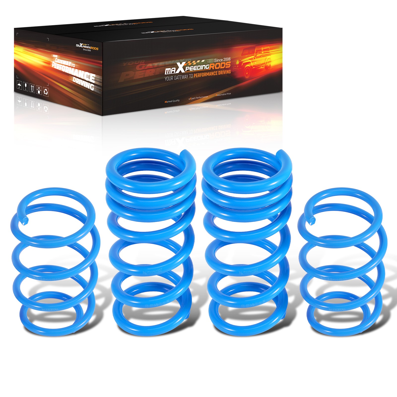 MaXpeedingrods Front & Rear Lowering Springs for Ford Mustang (S550) 2015-2023