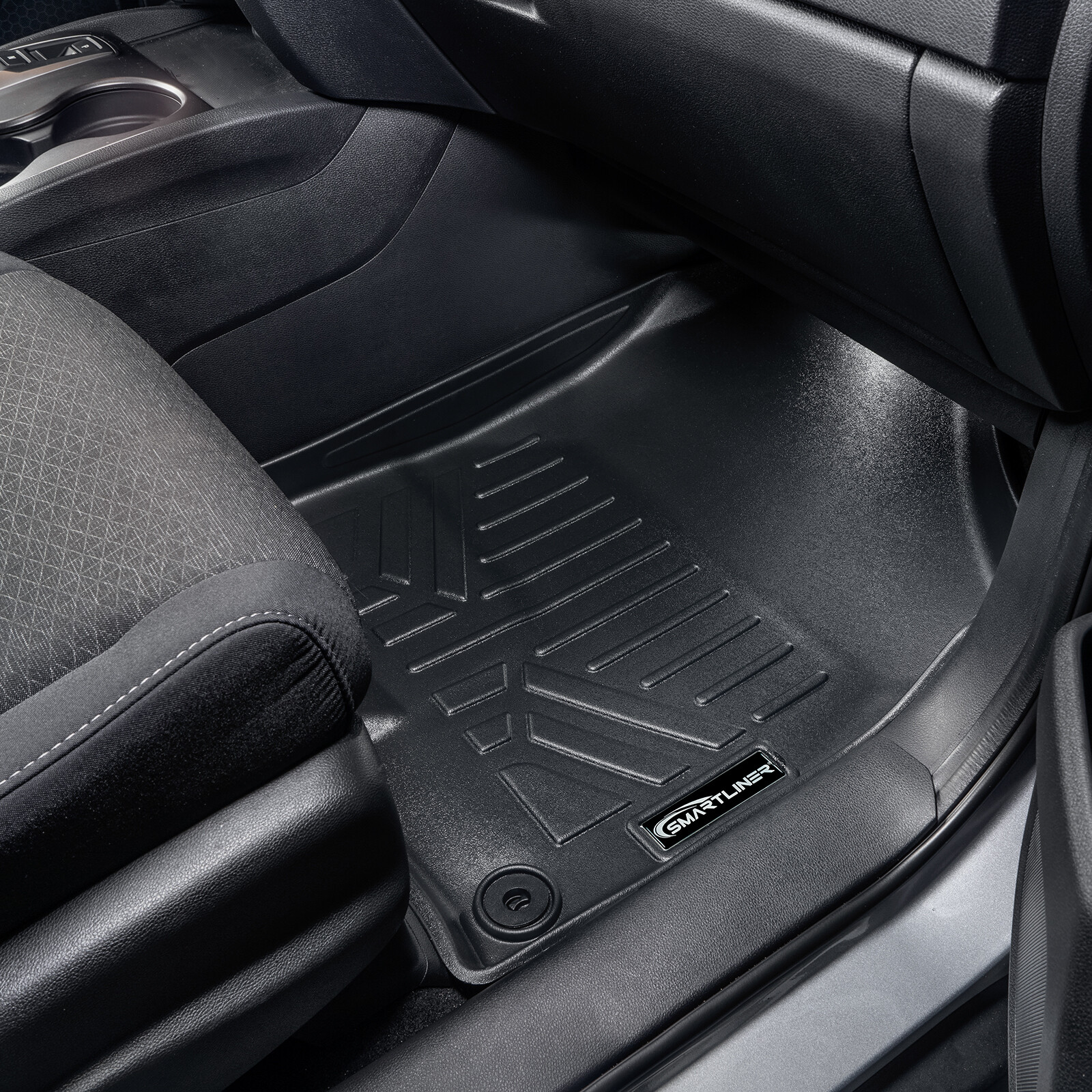 SMARTLINER Floor Mats 2 Row Liner Set Black for 2019-2025 Honda Passport