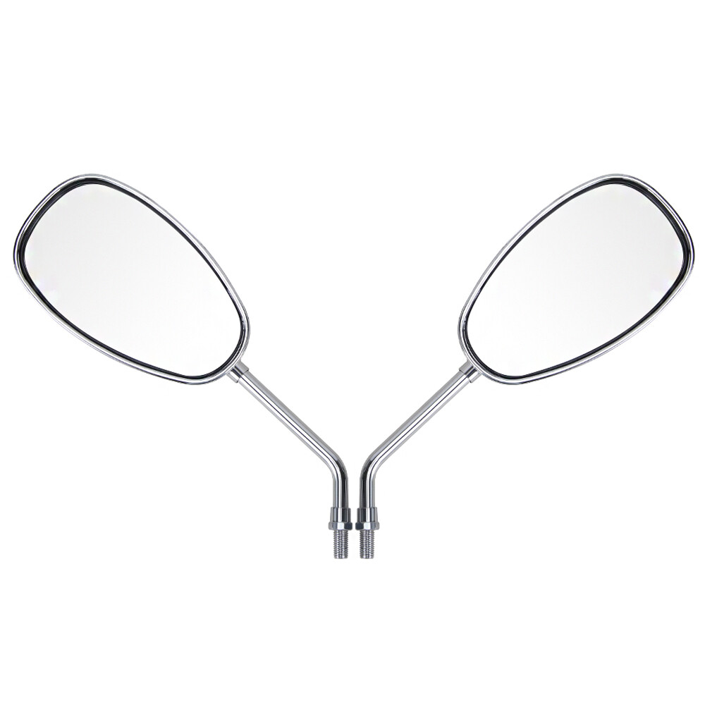 Chrome Motorcycle Oval Mirrors For Honda Shadow Spirit 750 1100 VTX1300 VTX1800