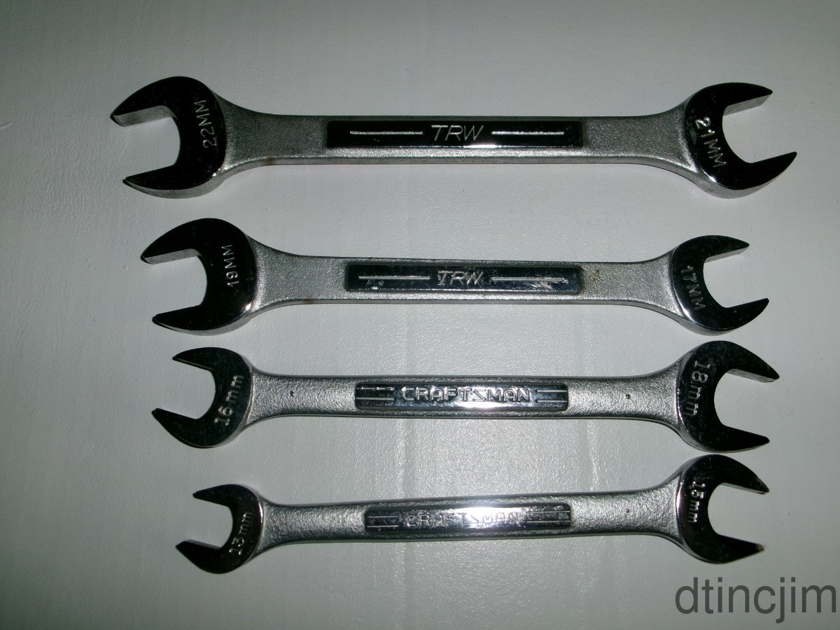 Mixed USA Manufacture 4 pc. Metric Open End Wrench Set