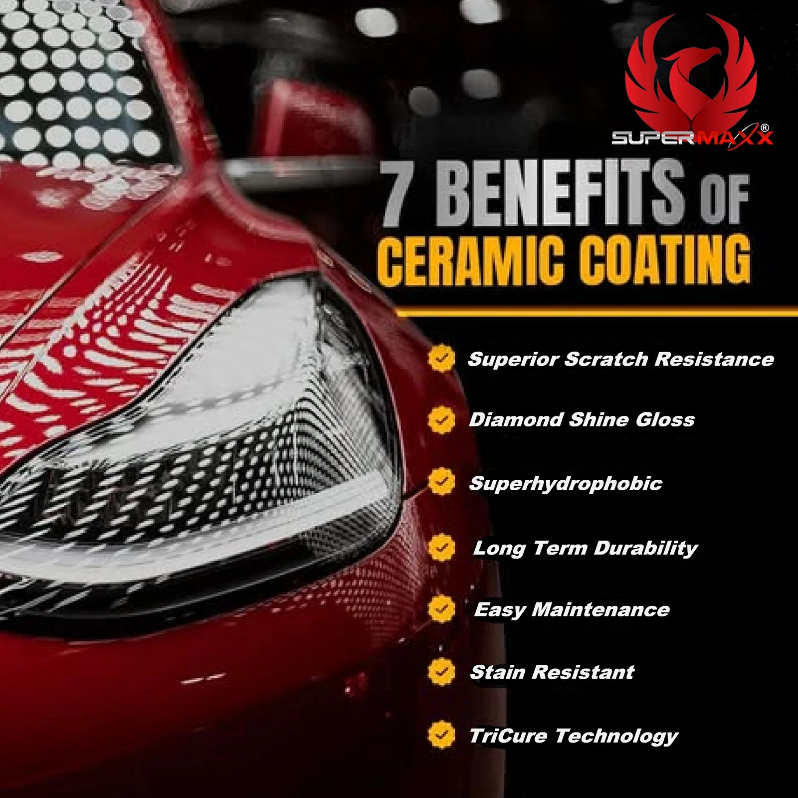 CERAMIC CAR COATING TRICURE TECHNOLOGY CAR WAX POLISH HIGH GLOSS SHINE ARMOR