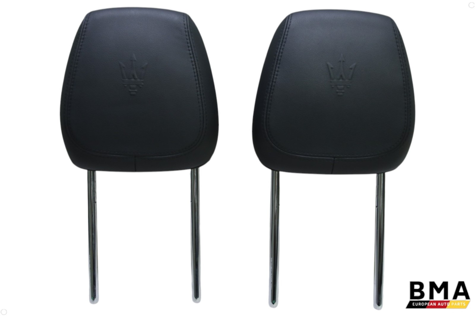 Maserati Grecale Front Left & Right Black Leather Headrest Set 2023 – 2026 OEM