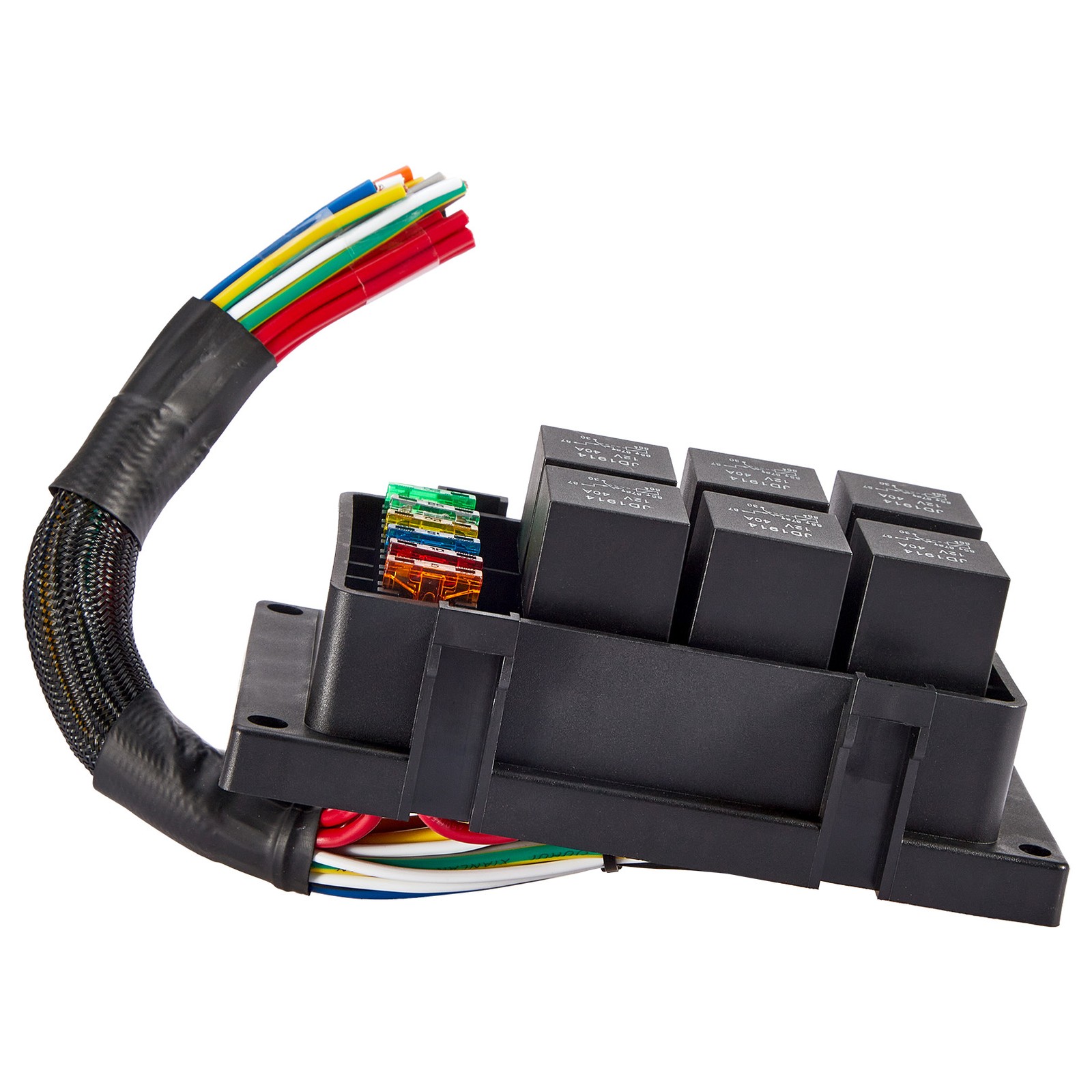 12V Universal Waterproof Automotive 6 ATO Fuse Relay Box Block w/ Harness Marine