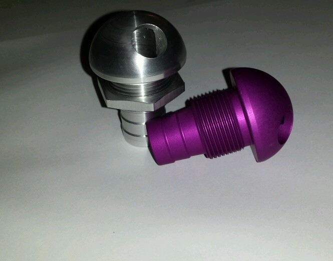 Bilge pump fitting 3/4 hose round head