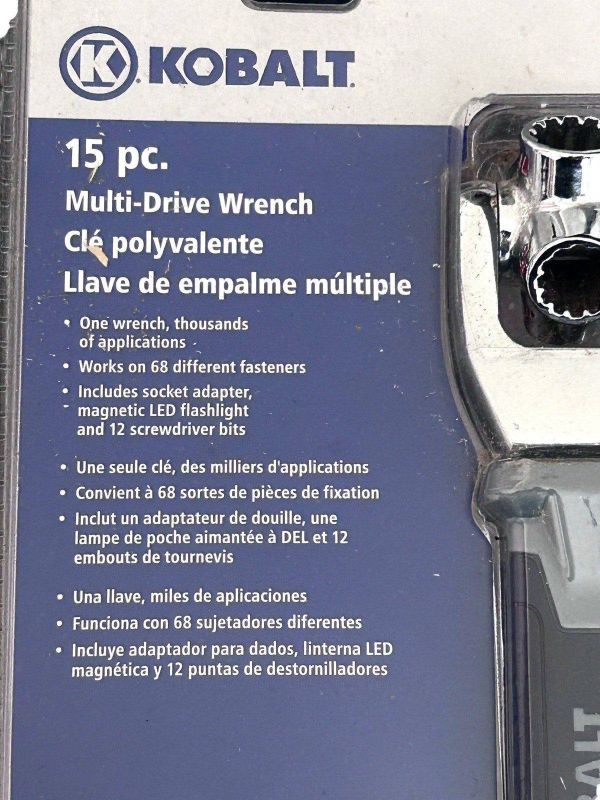 KOBALT TOOLS 15 PIECE MULTI DRIVE WRENCH SET #0105129