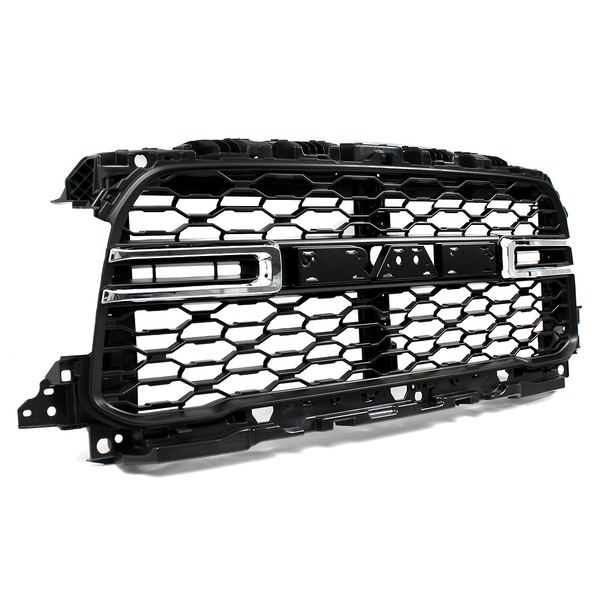 Matte Black W/Chrome Trim Front Bumper Grille For 2019-2023 2024 Ram 2500 3500