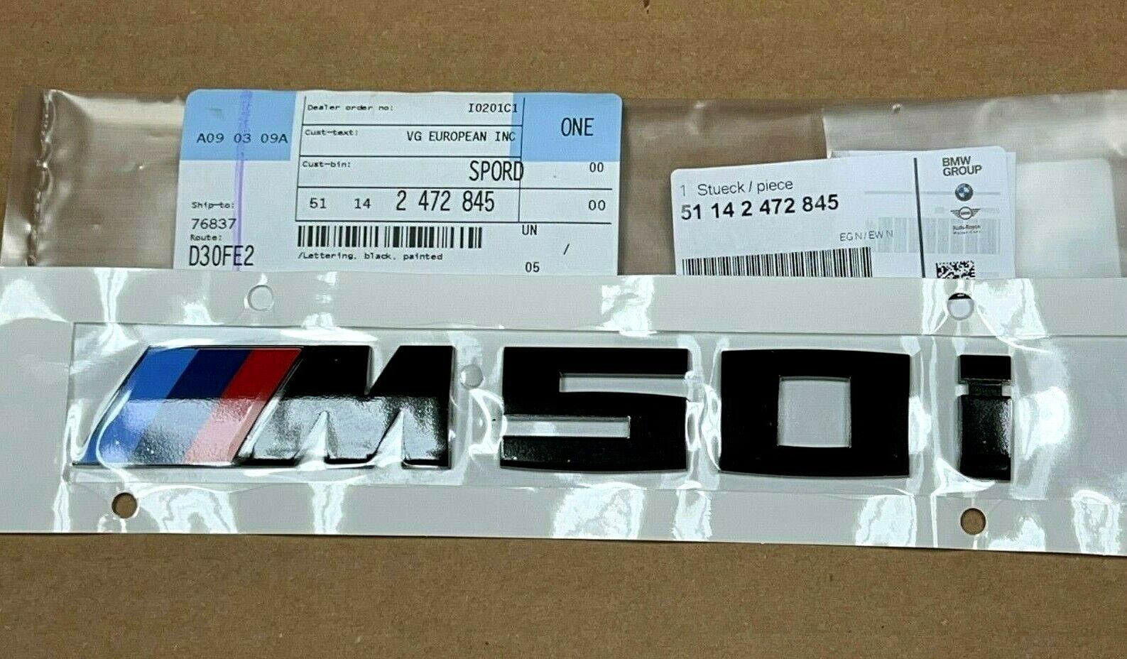 FOR Genuine G05 X5 BLACK Trunk Emblem “X5 M50i” Lettering Decal Badge NEW
