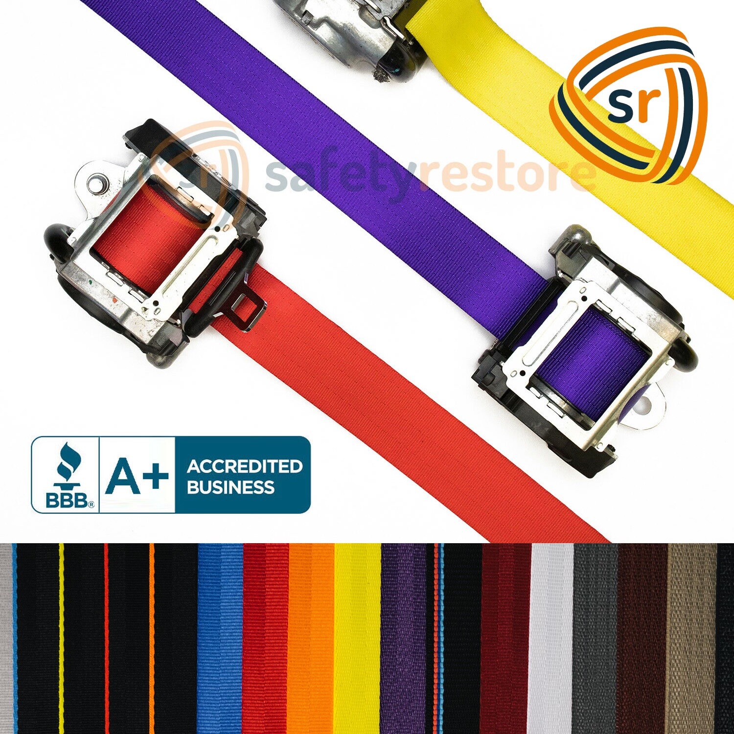 Red-Edged Black FOR Kia Amanti SEAT BELT WEBBING REPLACEMENT #1