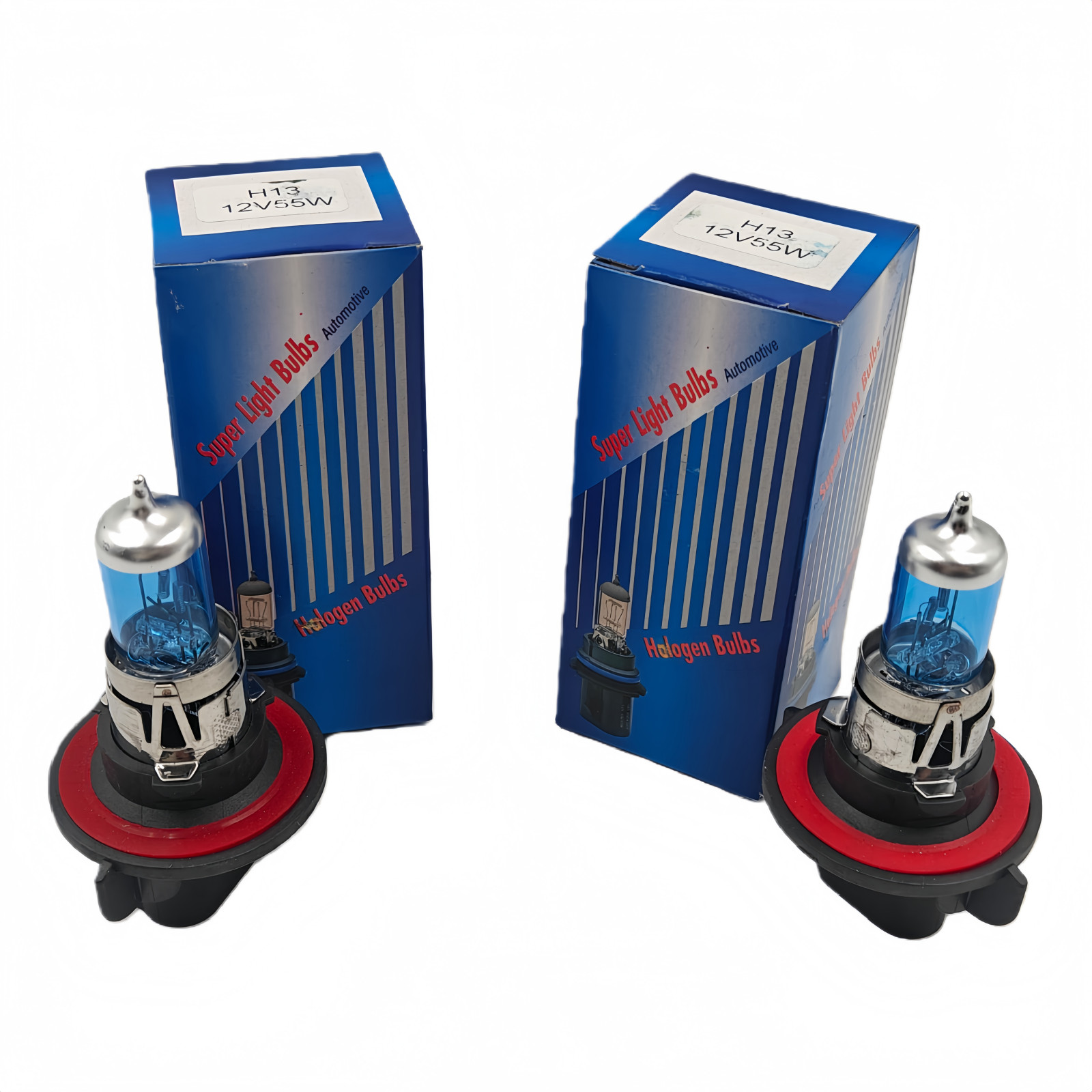 2PCS H13/9008 Halogen Headlight Bulbs Kit High/Low Beam 5000K Warm White Bright
