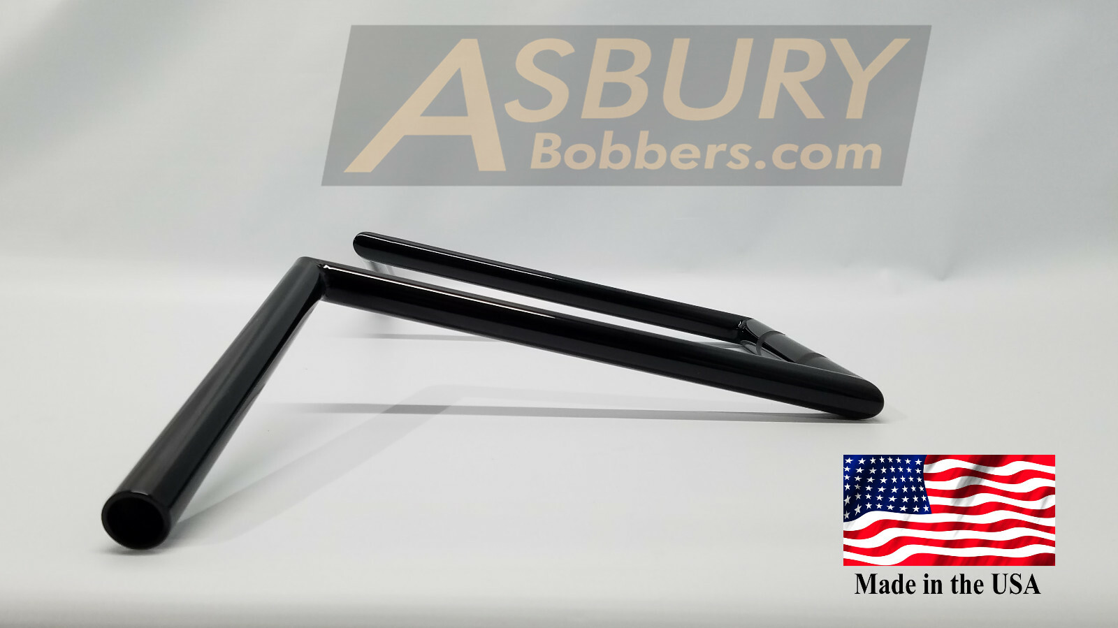 7/8″(22mm) Z Bars Wide Lane Spliters 12″ rise Gloss Black Handlebars