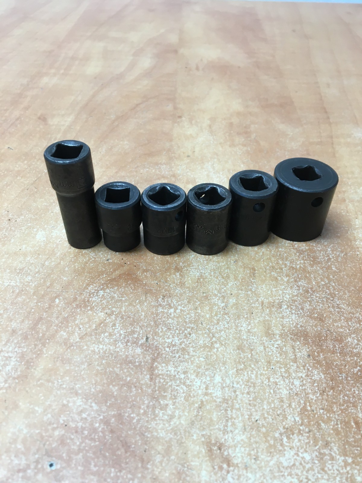 Matco Tools 6pc 3/8″ Dr Shallow Impact Sockets 19mm 14mm 13mm 12 11 10mm