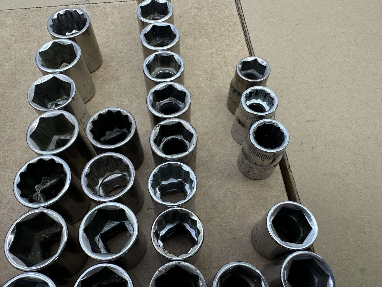 40pc LOT Craftsman G Inverted G2 Socket Set 12 Point 3/8″ Drive 10mm-19mm USA