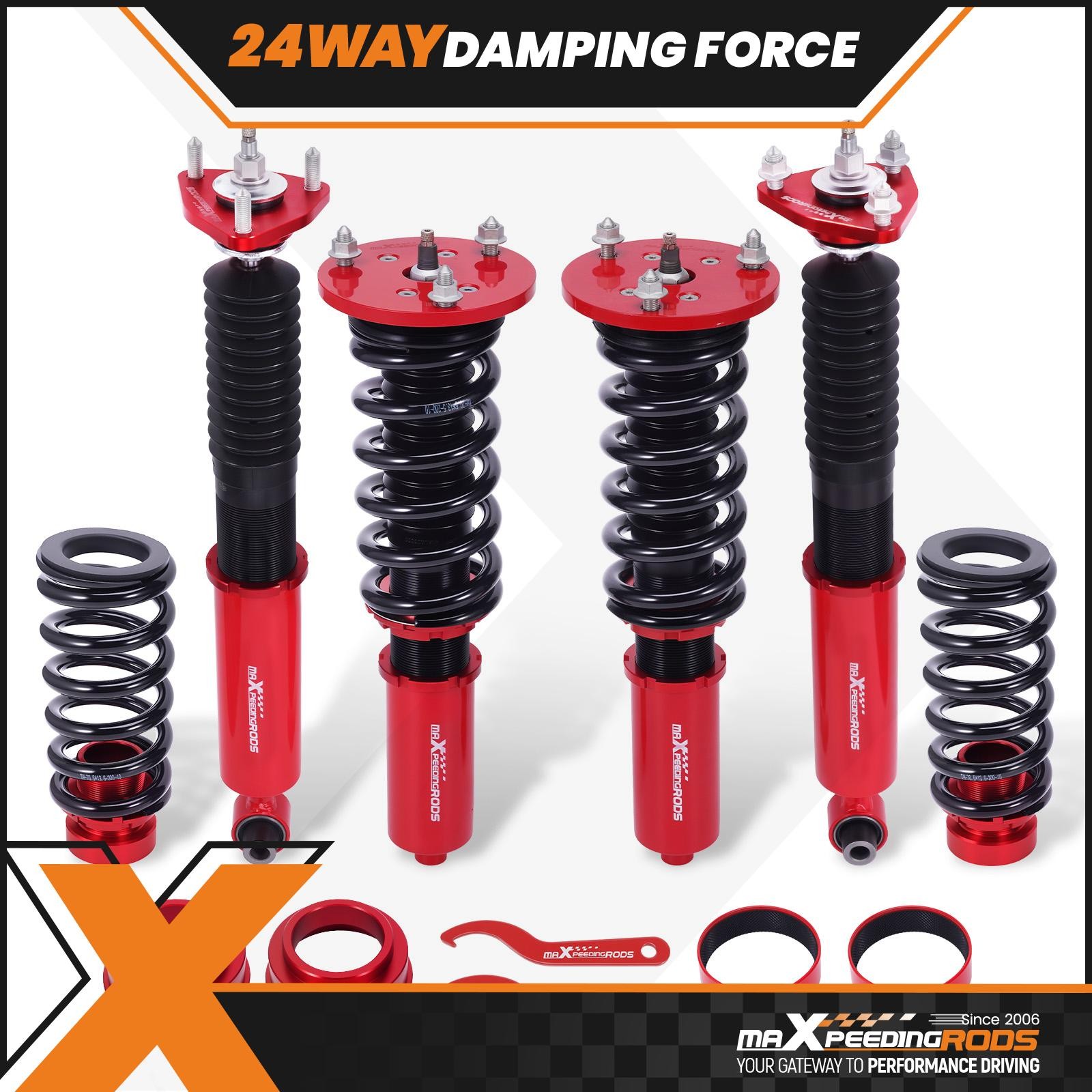 MaXpeedingrods Suspension Lowering Coilovers Coils For Lexus IS250 IS350 AWD 14+