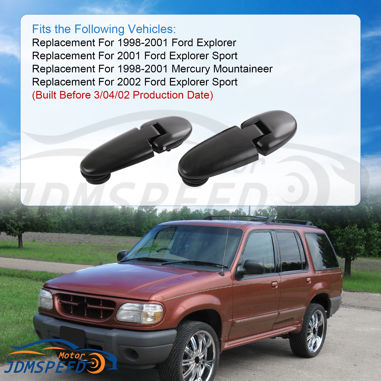 Left&Right Tailgate Glass Hing for Explorer Mercury Mountainee 1998-2002 926-132