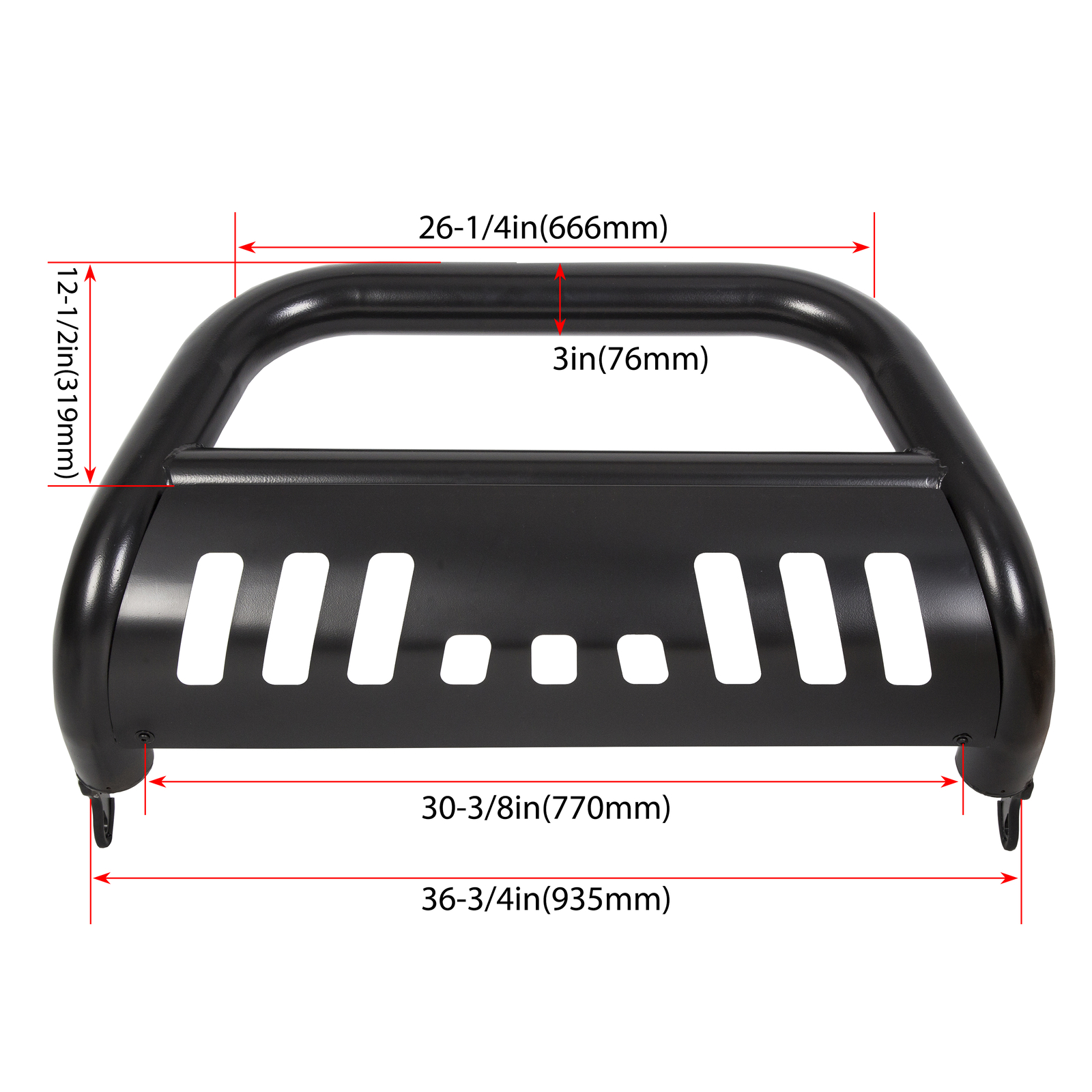 FOR 05-21 NISSAN FRONTIER PATHFINDER BLACK 3″ BULL BAR PUSH BUMPER GRILLE GUARD