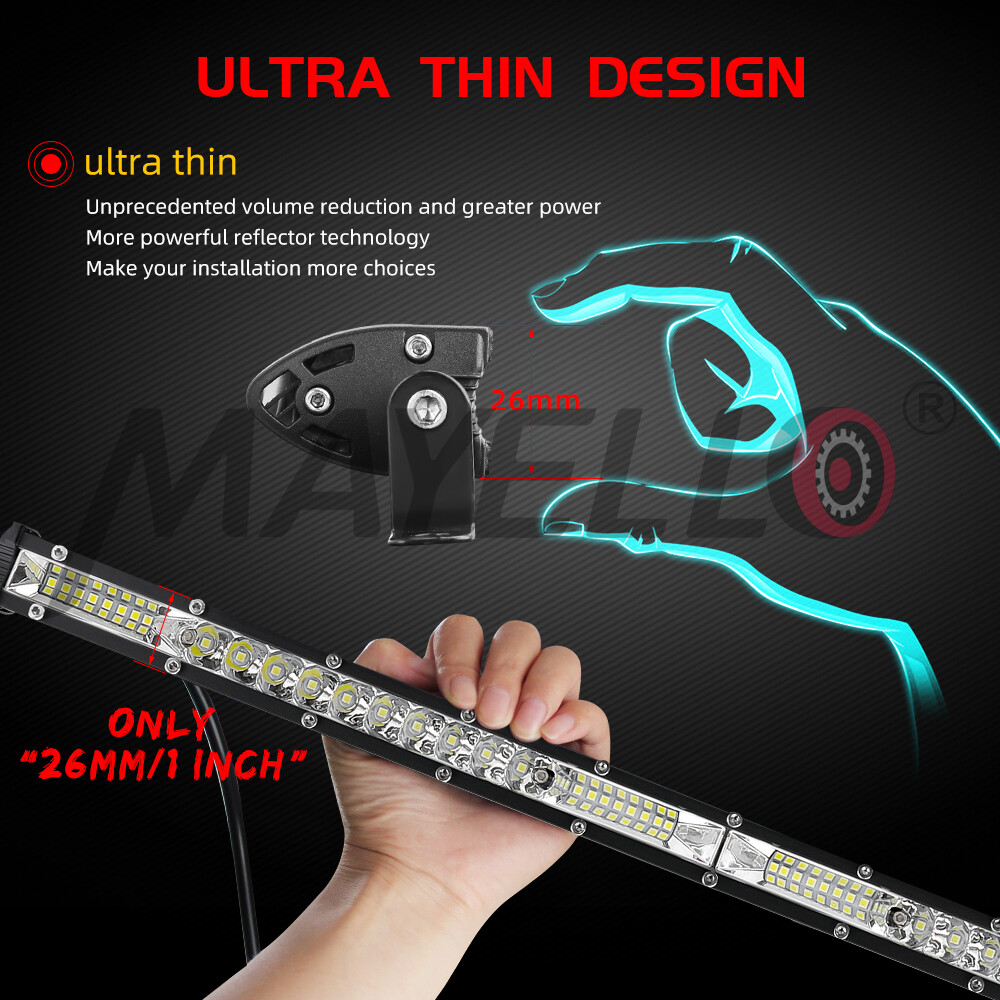 22 inch Slim Led Light Bar Spot Flood Combo Offroad UTV ATV Boat Truck DRL 20″