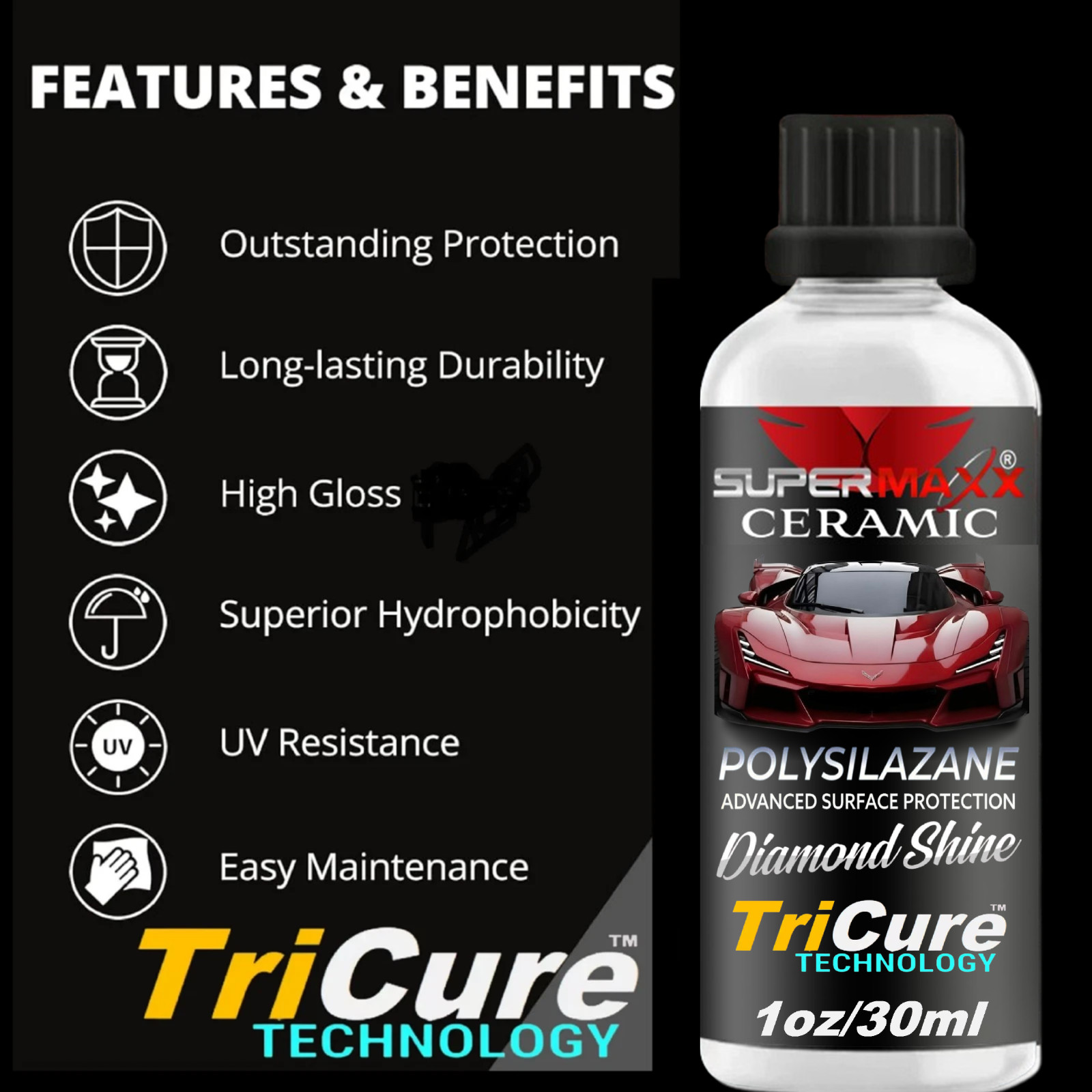 CERAMIC CAR COATING KIT 5 YEAR SCRATCH RESISTANT POLYSILAZANE NANO 9H PROTECTION