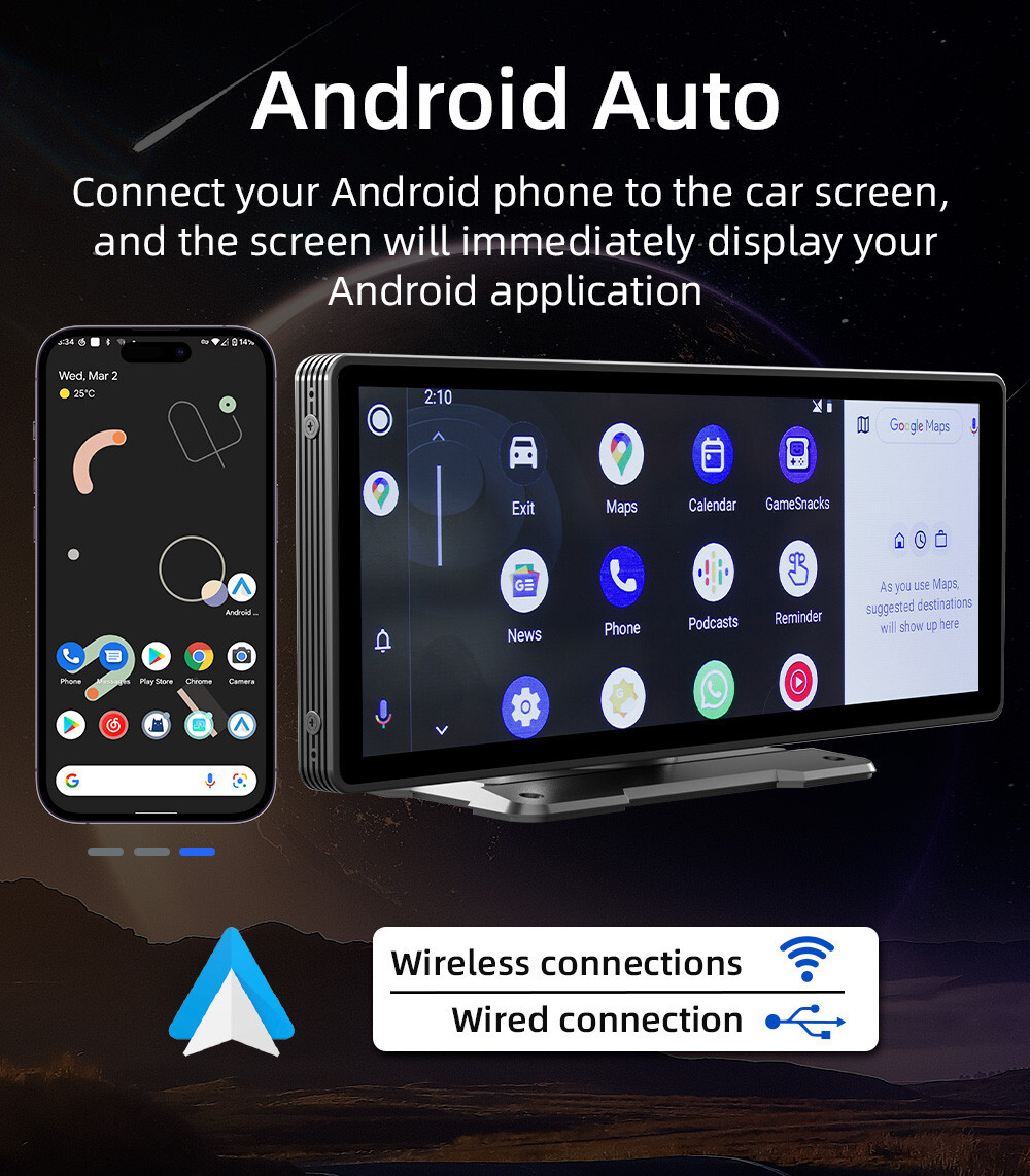 Portable Car MP5 Player Bluetooth FM Radio Stereo AUX TF USB For Apple CarPlay