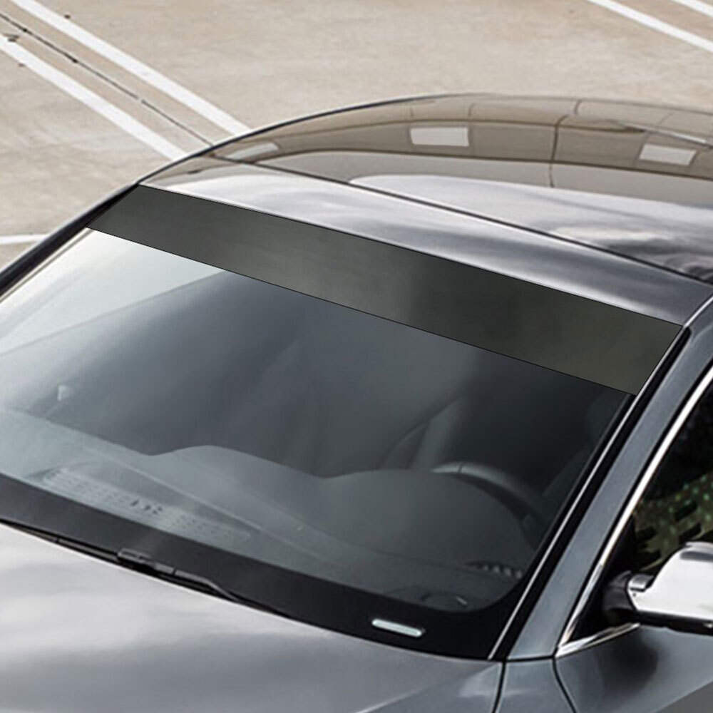 Car Front Windshield Sun Visor Matte Black Strip Sticker Sun Shade Accessories