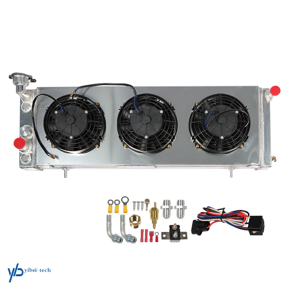 For 1991-2001 Jeep Cherokee XJ/Comanche Radiator +Shroud Fan Relay Kit 3 Row