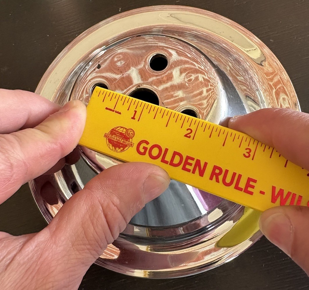 Chrome Plated Water Pump Double Groove Belt Pulley Believe To Fit SBC