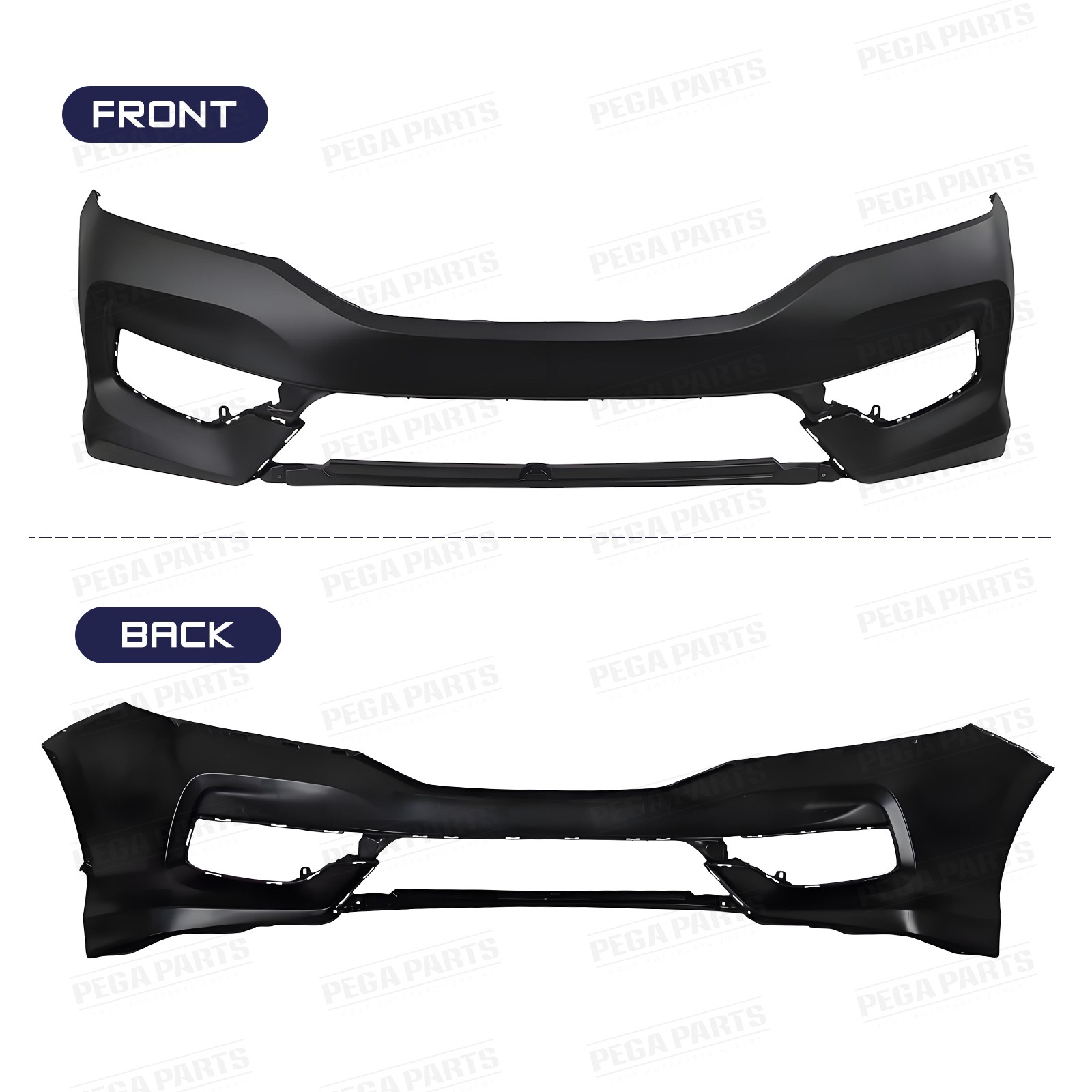 For 2016-2017 Honda Accord Front Bumper Grille Assembly w/o Parking Sensor Holes