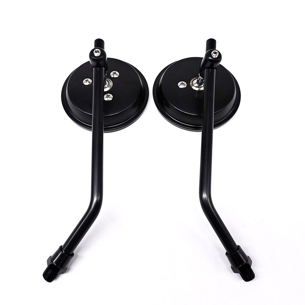 MOTORCYCLE CLASSIC CHROME ROUND REARVIEW SIDE MIRRORS (10MM) UNIVERSAL FOR HONDA