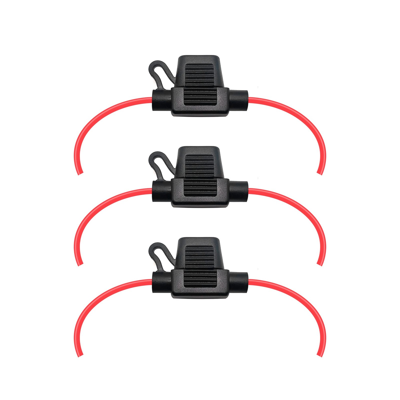 VANTRONIK Waterproof Mini Inline Fuse Holder with 20 Gauge AWG Wire 12 Black