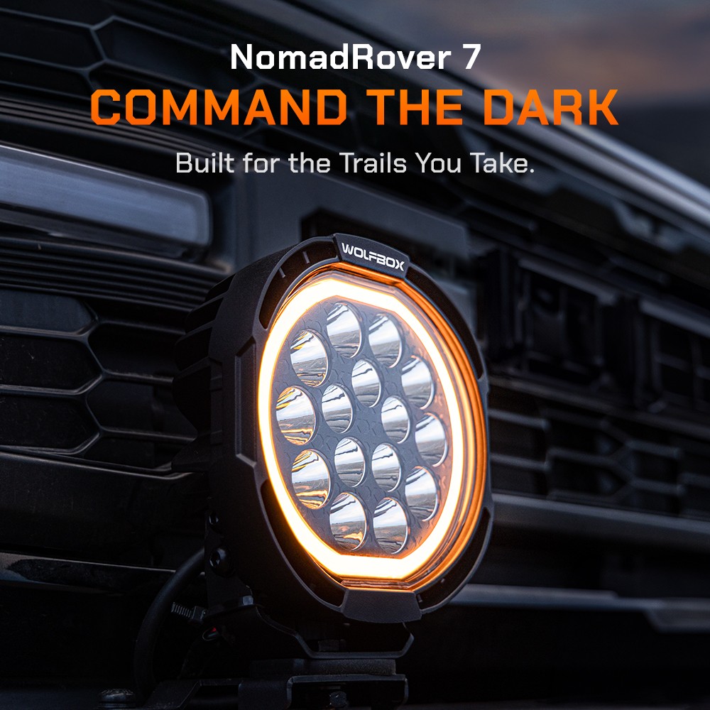WOLFBOX 7 Inch LED Off-Road Lights with True Power Lumens- for Pickup Trucks SUV