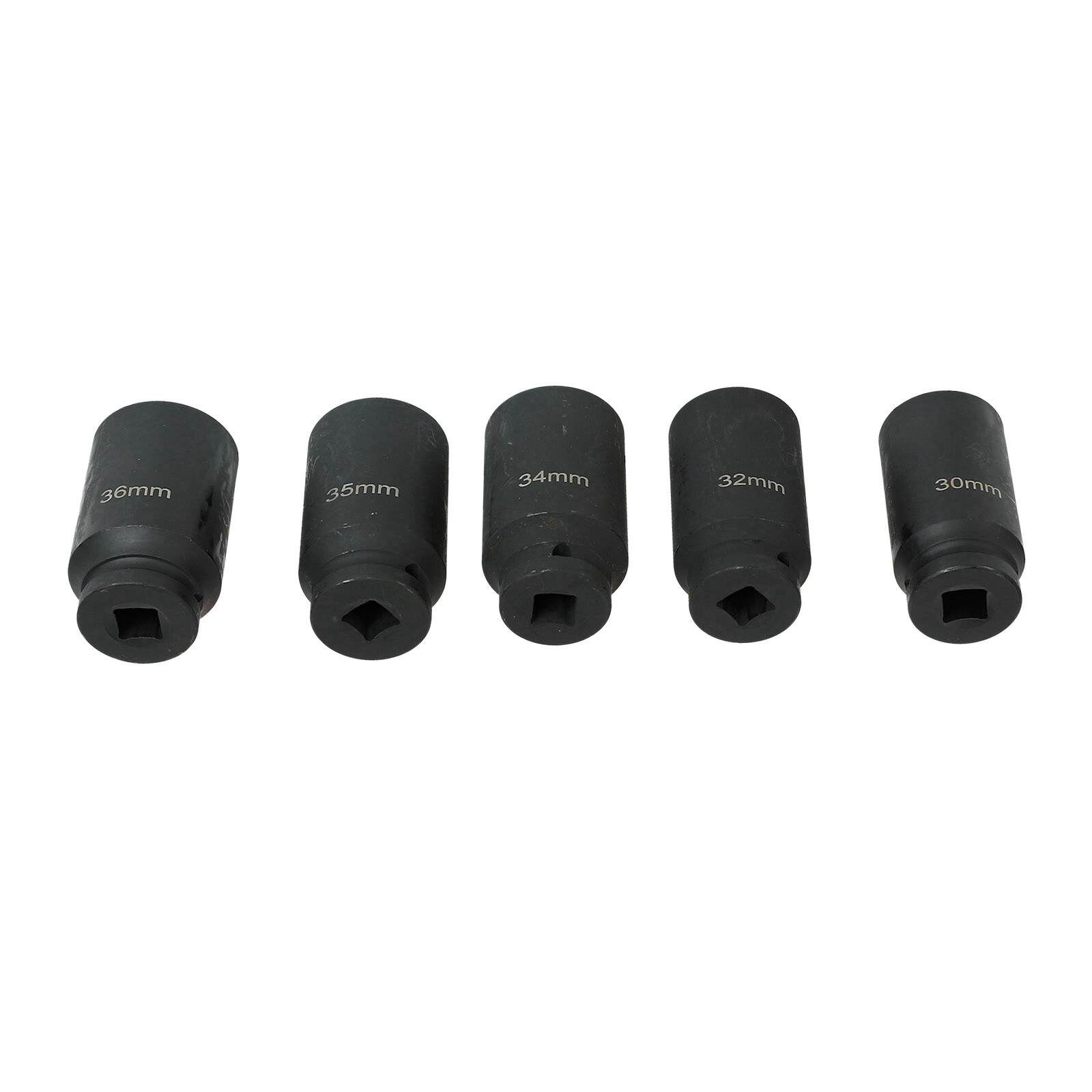5pcs 12 Point Metric 1/2” Deep Spindle Axle Nut Socket Set 30 32 34 35 36mm