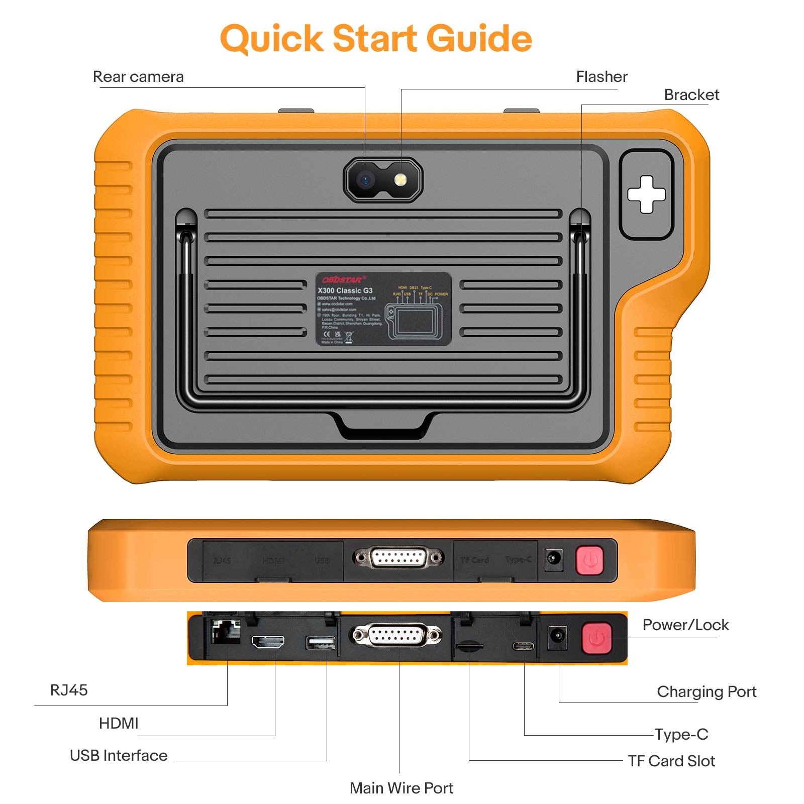 OBDSTAR X300 Classic G3 A1+A2 IMMO Progarmmer for Car,HD,E-Car,Motorc,Jet Ski US