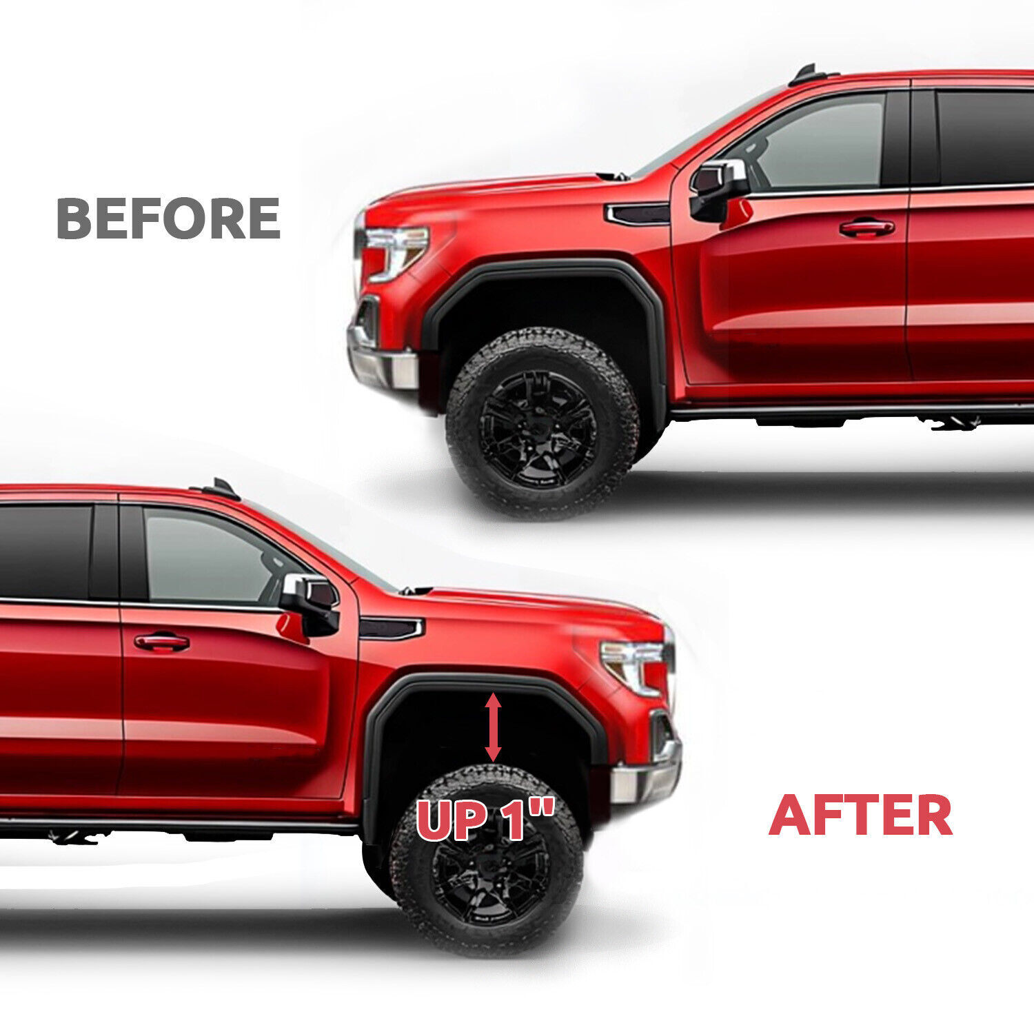 1″ Front Leveling Lift Kit For Chevy Silverado 2007-2024 GMC Sierra 1500 LM