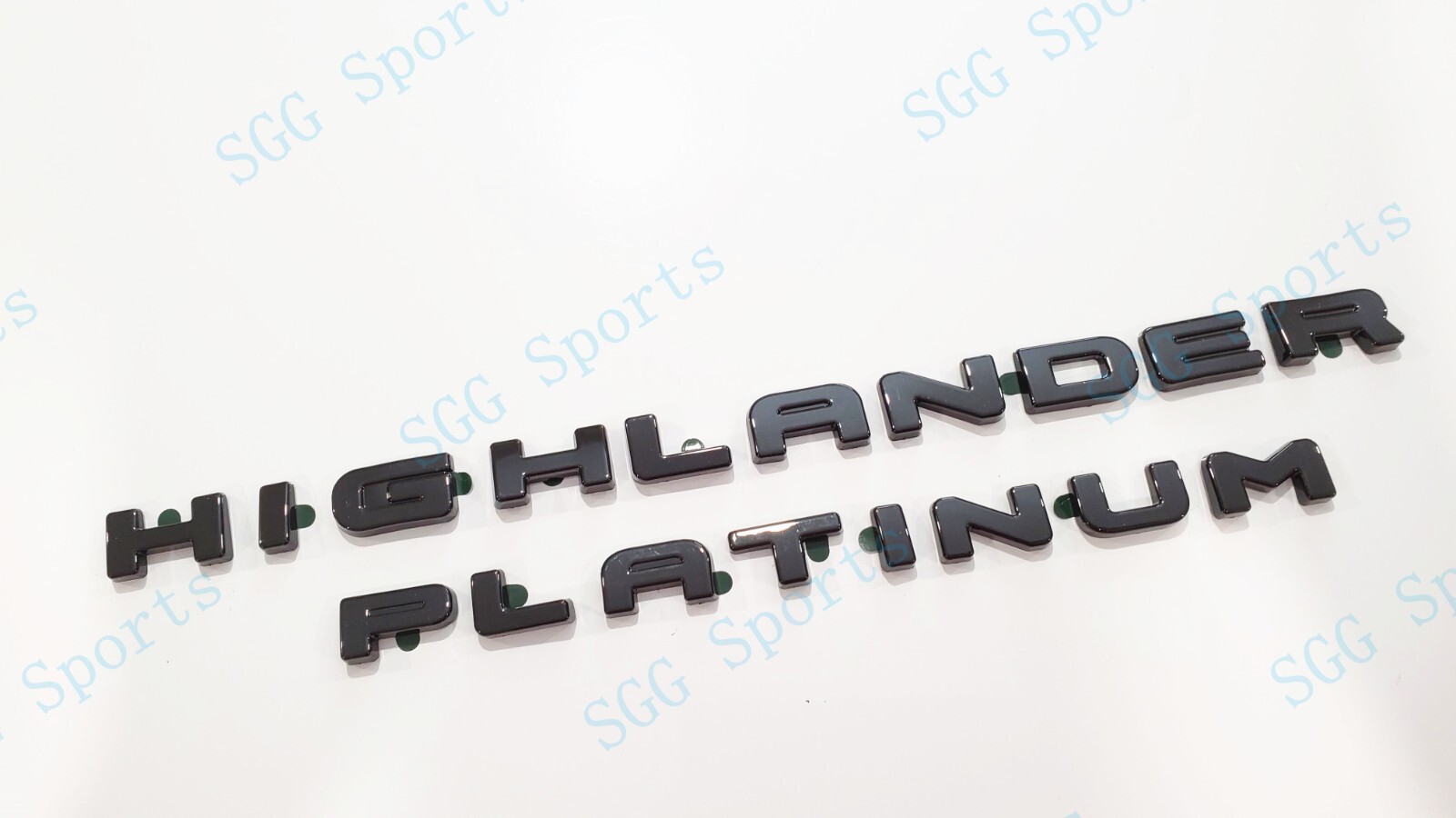 4pc Gloss Black HIGHLANDER Platinum Logo AWD OVERLAY Emblem 2020+ Highlander