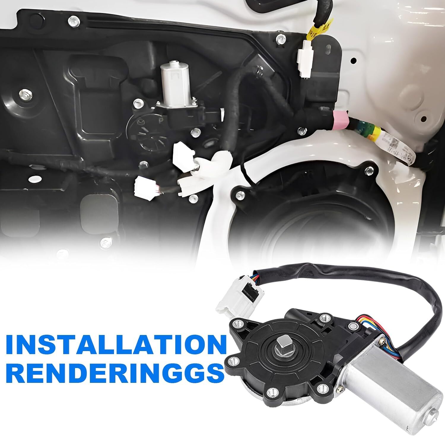 Front Left And Right Window Motors For 03-07 Infiniti G35 & 03-09 Nissan 350Z