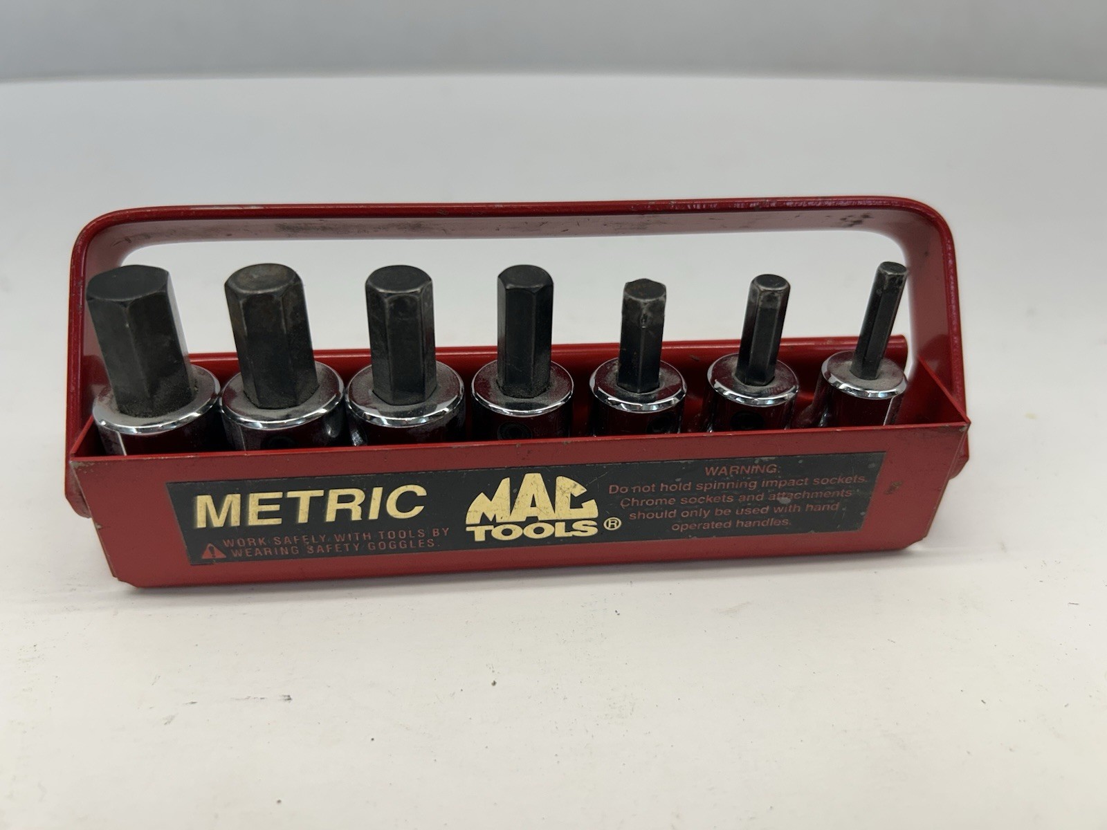 Mac Tools 7Pc Metric 3/8″ Drive Hex Allen Socket Driver Set 4MM 10MM