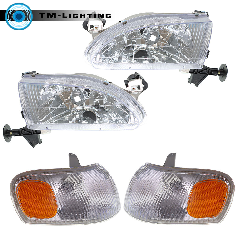 Halogen Headlights Headlamp Corner Parking Lights For 1998-2000 Toyota Corolla