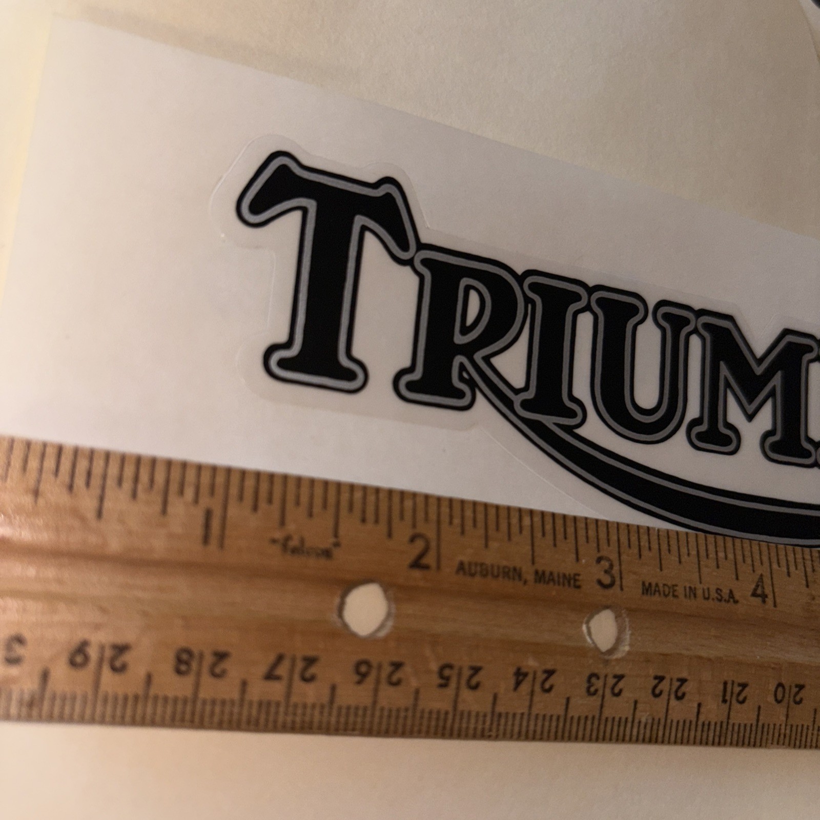 Triumph 5” Black Silver Sticker Vinyl Transfer Decal