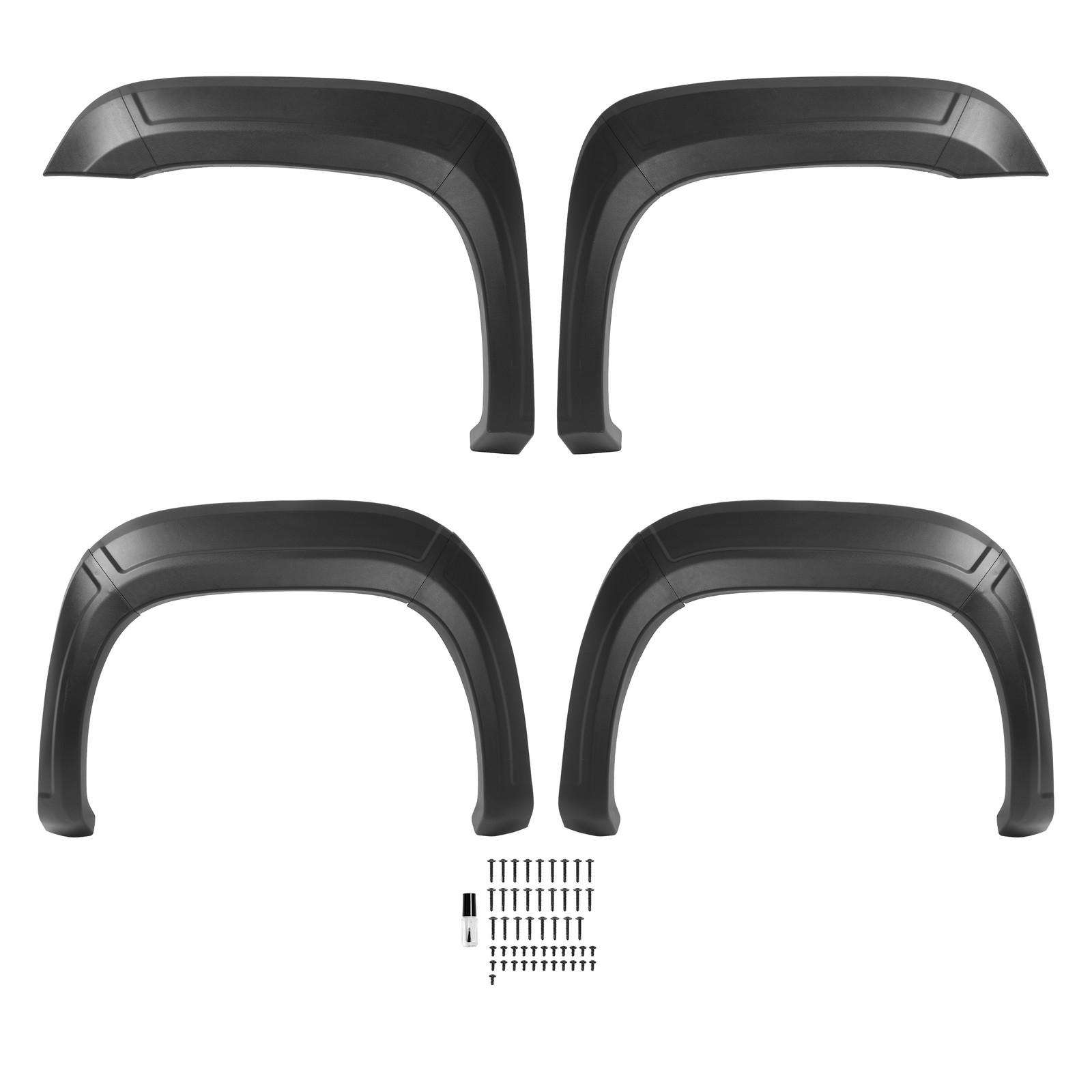 Front Rear Fender Flares Set Textured Black For 2007-2014 GMC Sierra