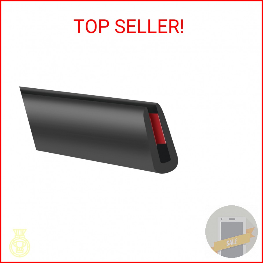 Rubber Edge Trim, 1/16″ Self Adhesive Flexible U Channel Edge Protecter for Shee