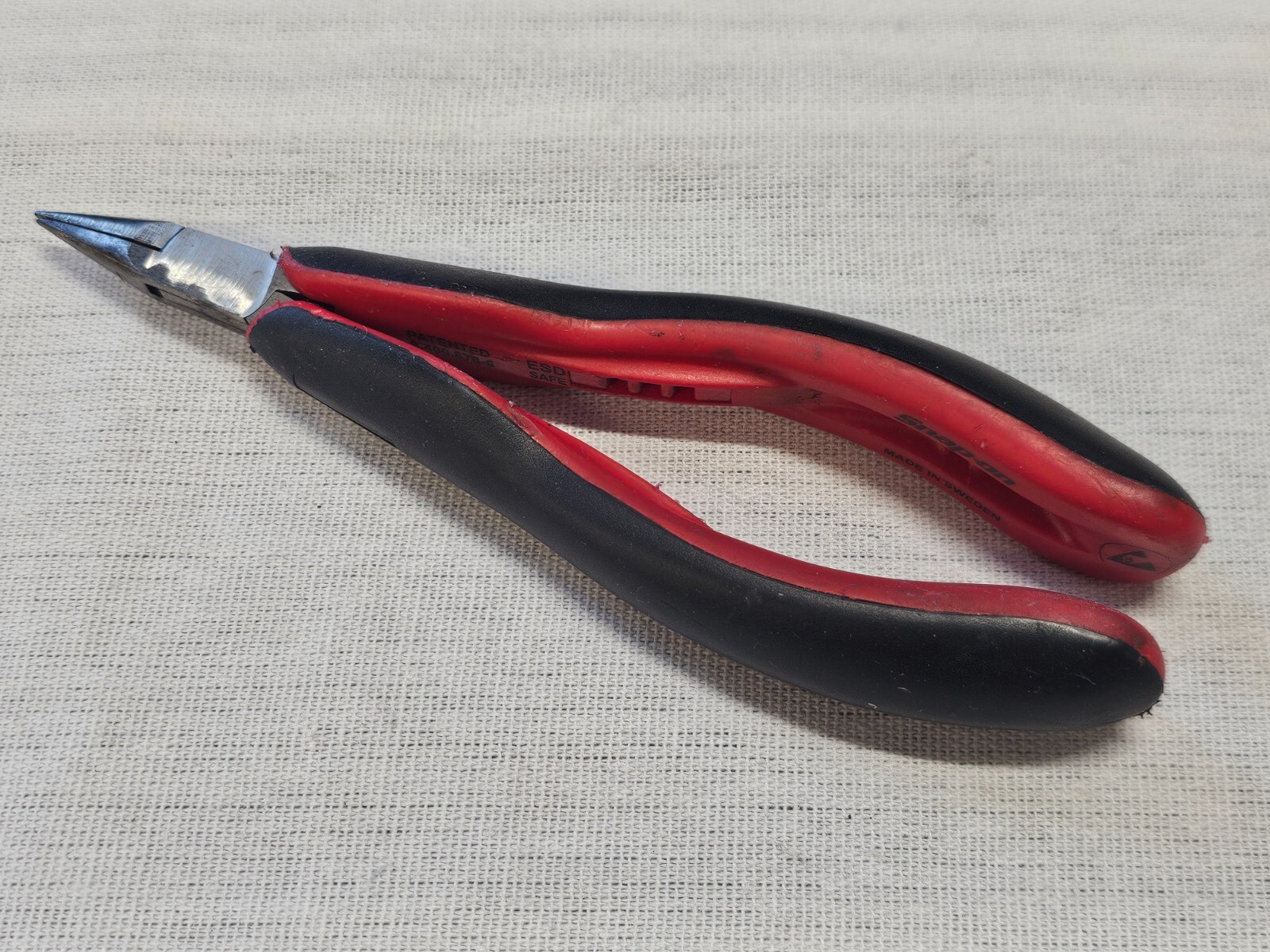 Snap-On EP893KA Needle Nose Pliers ESD Safe Adjustable Electronic Precision Tool