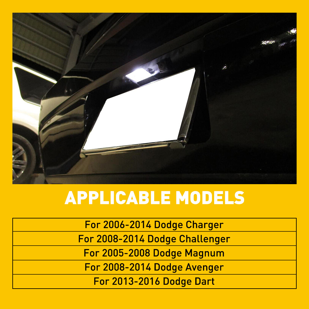 For 2013-2016 Dodge Dart LED License Plate Light Lamps White Super Bright OXILAM