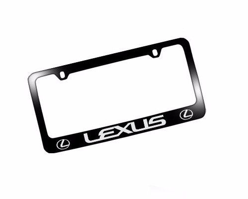 Brand New Lexus black PLASTIC, chrome text license plate frame